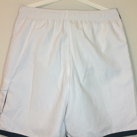 Nike Mens White w/Blue Trim Swim Trunks - Picture 6 of 7